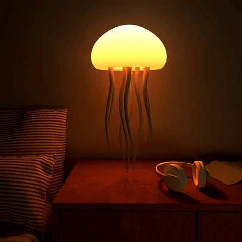 Calmjelly LED Jellyfish Lamp – Color-Changing RGB Voice-Activated Night Light